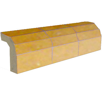 Mosaic House Moroccan tile Mosaic Flat Bullnose K 32  solid zellige, mosaic, zellij, bullnose, trim, glaze, quarter round 